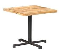 Table de bistro Carrée 80x80x75 cm Bois de manguier brut Brun G