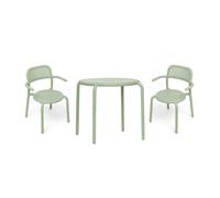 Table de bistro + chaise de jardin accoudoirs Toní 1x Bistro Table