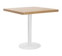 vidaXL Table de bistrot planche rectangulaire en MDF 80 x 80 cm Marron clair