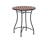 Table de bistro mosaïque Marron 60 cm Céramique