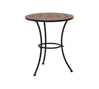 vidaXL Table de bistrot en mosaïque 60 cm orange/gris en céramique