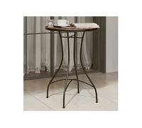 vidaXL Table de bistrot mosaïque rouge terracotta et blanc Ø50x70 cm céramique