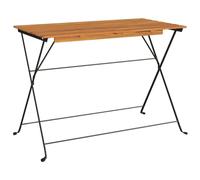 Table de bistro pliante 100x54x71cm Bois acacia solide et acier