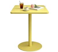 Table De Bistro Sur Pied Minimaliste Toutes Scènes, Table D'appoint Lisse Et Imperméable À Un Seul Pied, Petites Tables De Pub Peu Encombrantes Avec 12 Options De Couleurs Élégantes(Yellow,48x48x72cm)