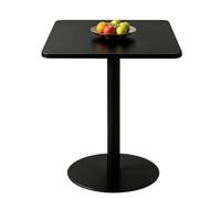 Table De Bistro Sur Pied Minimaliste Toutes Scènes, Table D'appoint Lisse Et Imperméable À Un Seul Pied, Petites Tables De Pub Peu Encombrantes Avec 12 Options De Couleurs Élégantes(Noir,60x60x73cm)