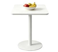 Table De Bistro Sur Pied Minimaliste Toutes Scènes, Table D'appoint Lisse Et Imperméable À Un Seul Pied, Petites Tables De Pub Peu Encombrantes Avec 12 Options De Couleurs Élégantes(Blanc,60x60x73cm)