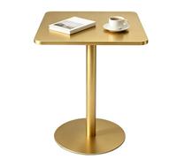 Table De Bistro Sur Pied Minimaliste Toutes Scènes, Table D'appoint Lisse Et Imperméable À Un Seul Pied, Petites Tables De Pub Peu Encombrantes Avec 12 Options De Couleurs Élégantes(Gold,60x60x73cm)