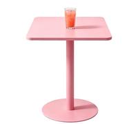 Table De Bistro Sur Pied Minimaliste Toutes Scènes, Table D'appoint Lisse Et Imperméable À Un Seul Pied, Petites Tables De Pub Peu Encombrantes Avec 12 Options De Couleurs Élégantes(Rose,70x70x73cm)