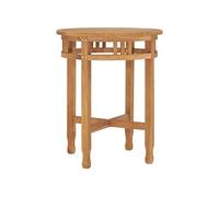 vidaXL Table de Bistro, Table à Manger, Table de Repas, Meuble de Cuisine Jardin Patio Terrasse Extérieur, Ø60x75,5 cm Bois de Teck Solide Brun G