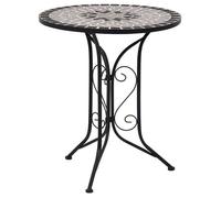 Table de bistro - vidaXL - Mosaïque - 61 cm - Fer laqué - Céramique - Résistante aux intempéries