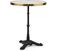 Blumfeldt Table bistrot Patras Lux – Art nouveau, plateau marbre Ø57,5 cm, H72 cm, base fonte