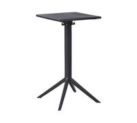Table de Bistrot en Matière Synthétique 60 x 60 cm Plateau Rabattable Résistant