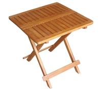 Table de bistrot extérieure bois acacia huilé marron jardin balcon terrasse meubles angulaire pliable