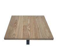 Table de bistrot MENDLER HWC-H10 métal orme massif 70x70cm brun clair Brun G