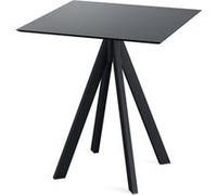 Infinity - Table de patio, structure noire + plateau HPL noir, 70 x 70 cm, 1 pièce