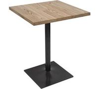 Mendler Table de bistrot HWC-H10 Orme Bois certifié MVG 76x60x60cm Brun Clair