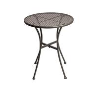 Table de bistrot ronde en acier gris avec motifs de 600 mm
