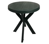 Table de bistrot - Table Ø 70 cm en plastique - Vert - Teinté - Table de balcon - Table de jardin - Table ronde - Table de camping