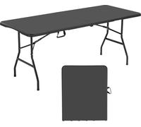 Table de buffet pliante VEVOR Table portable à usage général 180 cm, table rectangulaire en plastique (pour 4-6 personnes) avec poignée intégrée, table de jardin table de camping pour les fêtes pique-