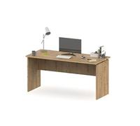 Table de bureau, meuble du bureau coloris chêne doré - Longueur 155 x Profondeur 68 x hauteur 76 cm - -