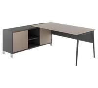 Table de bureau moderne d'angle grise Tables Meubles de bureau en bois Table de travail