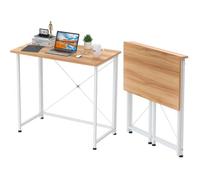 Table de Bureau Pliante - LDSZXNE - Marron - 80x45x75cm - Facile à assembler et à ranger