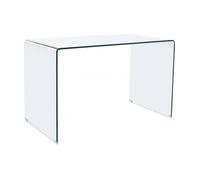 Table de bureau rectangulaire en verre - Longueur 120 x profondeur 70 x hauteur 74 cm