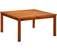 Table de café de jardin - Table de côté extérieur - Sièges extérieurs confortables - Bois massif d'acacia - 85x85x45 cm - Naturel