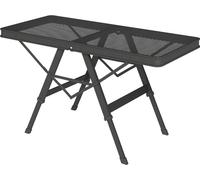 Table de camping Fortuna Lai réglable en hauteur Table pliante avec grille métallique Table de jardin pliante en aluminium légère Table multifonctionnelle Table d'appoint pour jardin, balcon, camping 