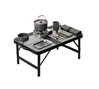 Table De Camping Pliable Meuble à Hauteur Réglable en Métallique Portable | Table De Pique Nique Portable Avec Poignée De Transport Pour Jardin Terrasse Barbecue Randonnée Pique-nique Plage
