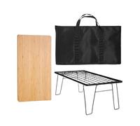 Table de Camping Pliante légère en Filet Fer | Avec planche et sac for cuisiner au barbecue en plein air