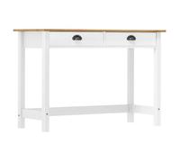 Table de Canapé Magnifique - Blanc Table console - Pour Entrée,Foyer - Hill avec 2 tiroirs 110x45x74cm Pin solide CL7218583