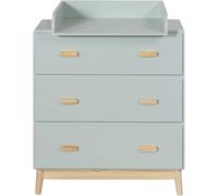 Table de change pour bébé avec plateau amovible - Table à langer pour bébé - Pour l'hygiène et les soins du bébé - Plateau amovible - Dimensions : 100 x 80 x 42 cm - Couleur : bleu-vert
