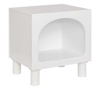 Table de chevet 1 niche en bois TARA - Blanc