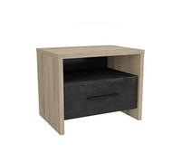 DEMEYERE Table de chevet 1 tiroir Décor Chene Kronberg L 49 6 P 36 3 H 40 1 cm COLO G