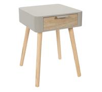 Toilinux Table de chevet 1 tiroir en MDF – Taupe