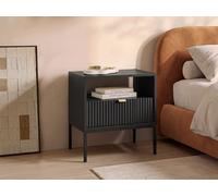 Table de chevet 1 tiroir et 1 niche - Noir - LIOUBA