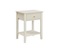 Table de chevet 1 tiroir et 1 tablette - MDF - Beige - NIRIVA