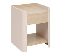Table de Chevet 1 Tiroir Roundy 50cm Beige