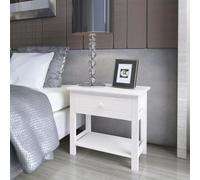 Table De Chevet 2 Pcs Bois Blanc