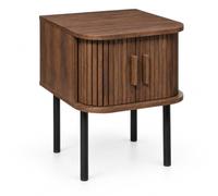 Table de Chevet 2 Portes Colva Atmosphera - Effet Bois (Bois foncé)