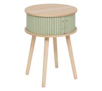 Table De Chevet 2 Portes - Nysos Beige - Vert TU