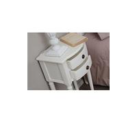 Table de chevet 2 tiroirs Agathe en kit - Amadeus - Blanc - Bois