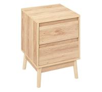 5five – Table de chevet abana – 2 tiroirs – Effet chêne naturel
