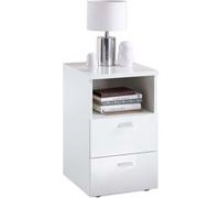 FMD Table de Chevet - Blanc Brillant