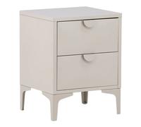 Table de Chevet 2 Tiroirs Piring 60cm Beige