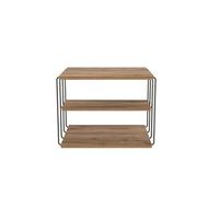 - Table de chevet 3 niveaux en bois et métal - Marron et noir