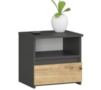 Table de chevet AKORD CL1 Gris Graphite 40 cm 1 tiroir couleur Chêne Artisan 40x35x40 cm