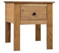 Table de chevet - AKOZON - Panama - Bois de pin massif - 1 tiroir - 46x40x57 cm