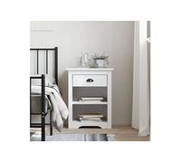 vidaXL Table de chevet BODO blanc 53x38,5x66 cm bois de pin massif